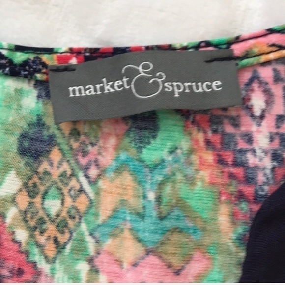 MARKET & SPRUCE Boho Aztec Light Tank Top medium - Picture 7 of 8